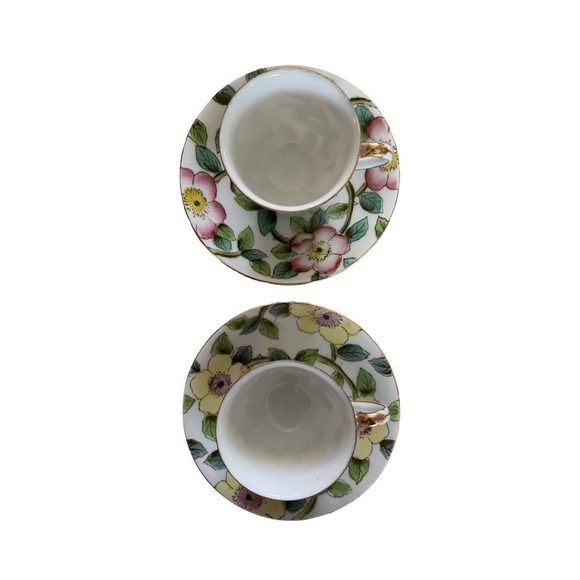 Vintage Set of (2) Merit Fine Bone China Paulux Demitasse - Picture 2 of 7